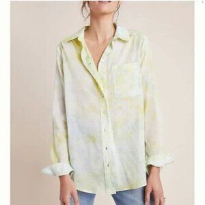 Pilcro and the Letterpress the Cate Classic Tie-Dye Button Down Shirt Medium